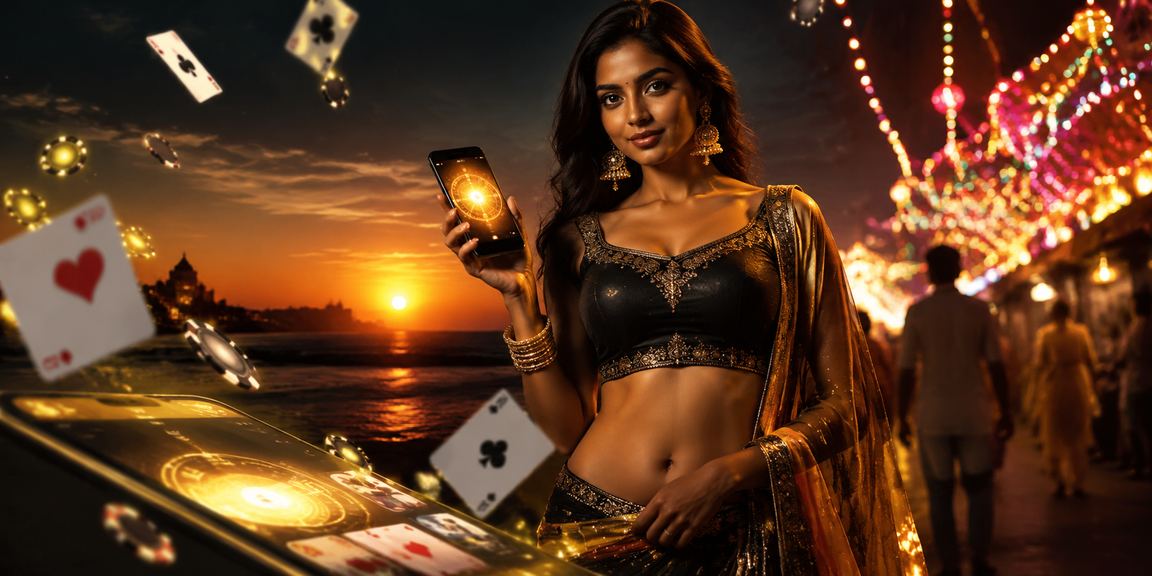 VIP player enjoying Teen Patti game on mobile in Chennai night market